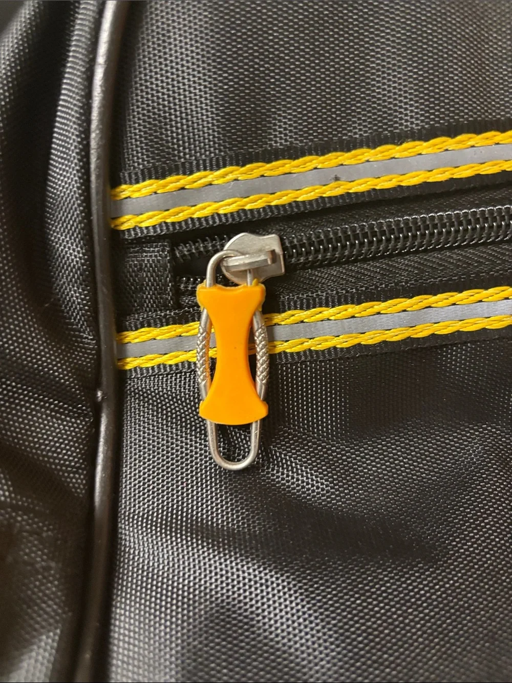 Lucas Black Duffel Bag with Yellow Trim for Men